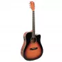 Gitara elektroakustyczna V-tone VEAG1 CE 4/4 Wood — pełnowymiarowy dreadnought, wycięcie, świerkowy top, mahoń tył i boki, wbudowany przedwzmacniacz