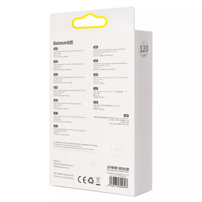 Kabel Lightning Baseus CAJY000003 1,2 m niebieski 2,4 A