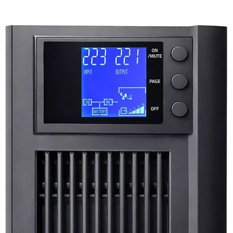 UPS QOLTEC Pure Sine Wave 3kVA 2400W z AVR i wyświetlaczem LCD