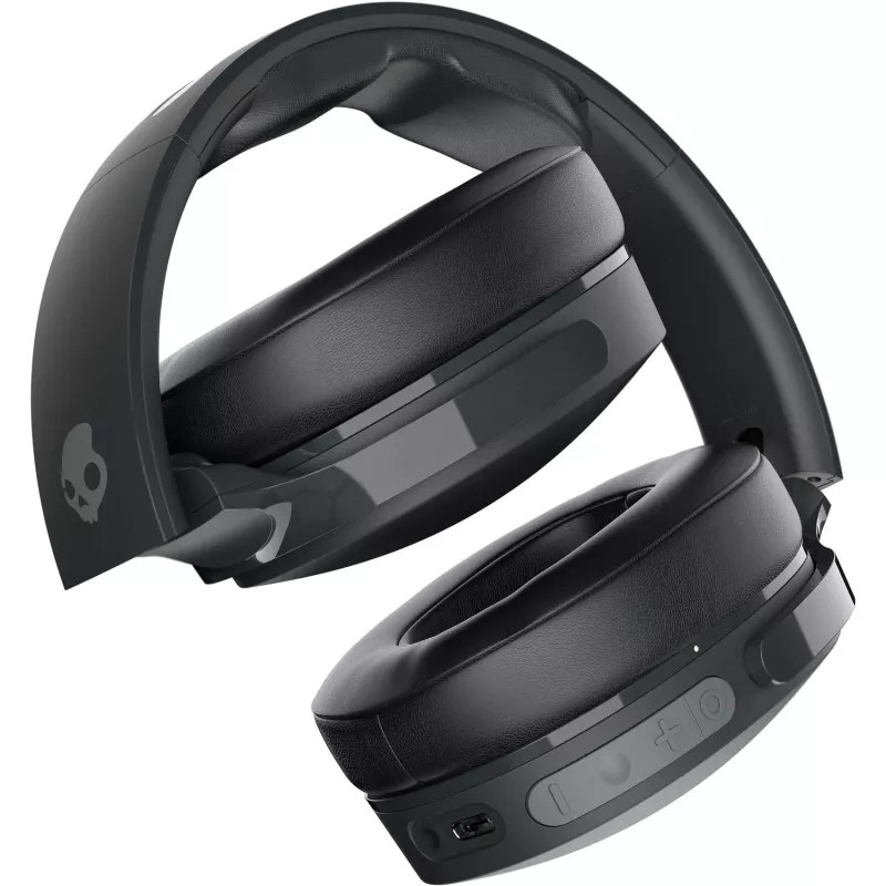 Słuchawki nauszne Skullcandy Hesh Evo — przewodowe i Bluetooth 5.0, bateria 36 h, USB-C, 3,5 mm, składane, redukcja szumów, czarne