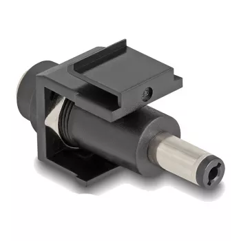 DeLOCK Moduł Keystone DC 5,5 x 2,1 mm żeński na męski czarny