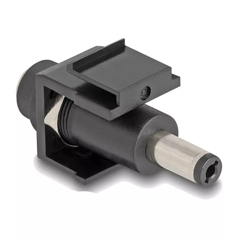 DeLOCK Moduł Keystone DC 5,5 x 2,1 mm żeński na męski czarny