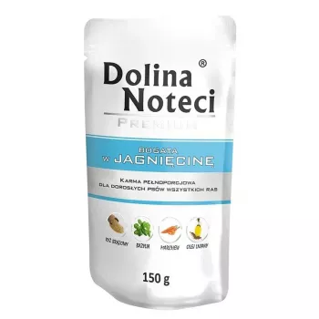 Mokra karma dla psa Dolina Noteci Lamb Adult 150 g saszetka, 12% białka, 7,5% tłuszczu, bezzbożowa