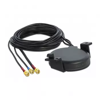 Antena DeLOCK LTE MIMO GNSS 3 x wtyk SMA RG-174 3 m zewnętrzna czarna