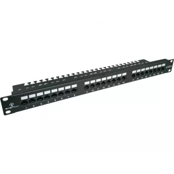 Patch panel Alantec PK001 24-port UTP Cat.6 1U 19 cali – 24x RJ45, U/UTP (UTP), czarny