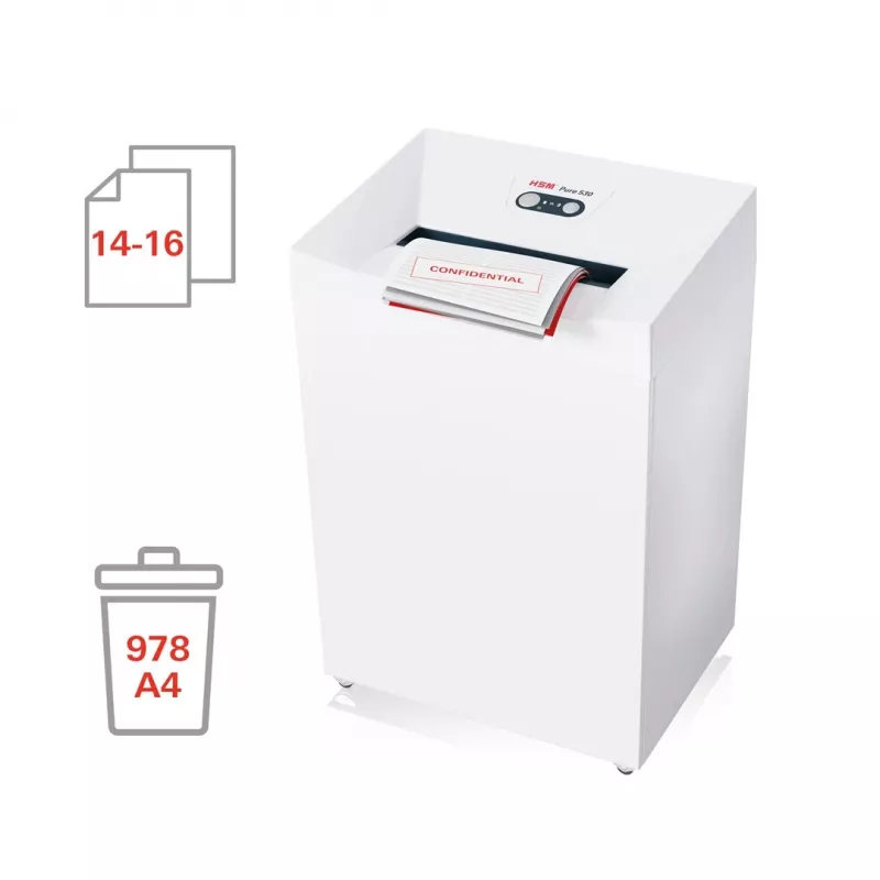 Niszczarka HSM Pure 530 cięcie cząsteczkowe 30 cm 55 dB