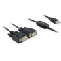 Kabel szeregowy DeLOCK 2x RS232/USB 2.0 czarny 61886