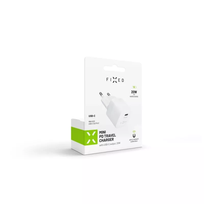 Przenośna ładowarka podróżna USB-C FIXED FIXC20M-C-WH 20W kompaktowa konstrukcja