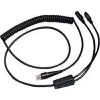 Honeywell - Tastaturweiche / Kabel sieciowy - RJ-45 (M) - PS/2, 6-pin, zasilanie - 3,0 m - nawojowe - Czarny (CBL-720-300-C00)