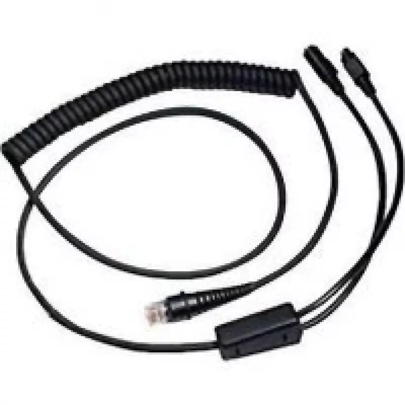 Honeywell - Tastaturweiche / Kabel sieciowy - RJ-45 (M) - PS/2, 6-pin, zasilanie - 3,0 m - nawojowe - Czarny (CBL-720-300-C00)