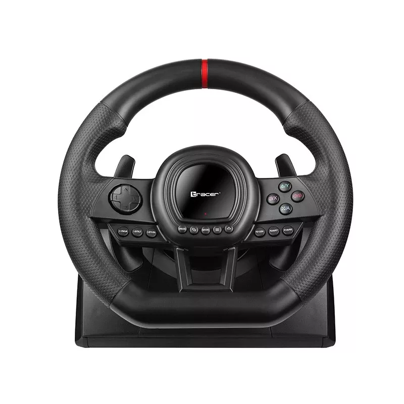 Manual gearbox shifter TRACER TRAJOY47345 — przewodowy kontroler simracingowy 6-w-1, kabel 1,8 m, czarny, ergonomiczny antypoślizgowy uchwyt, obrót 270°