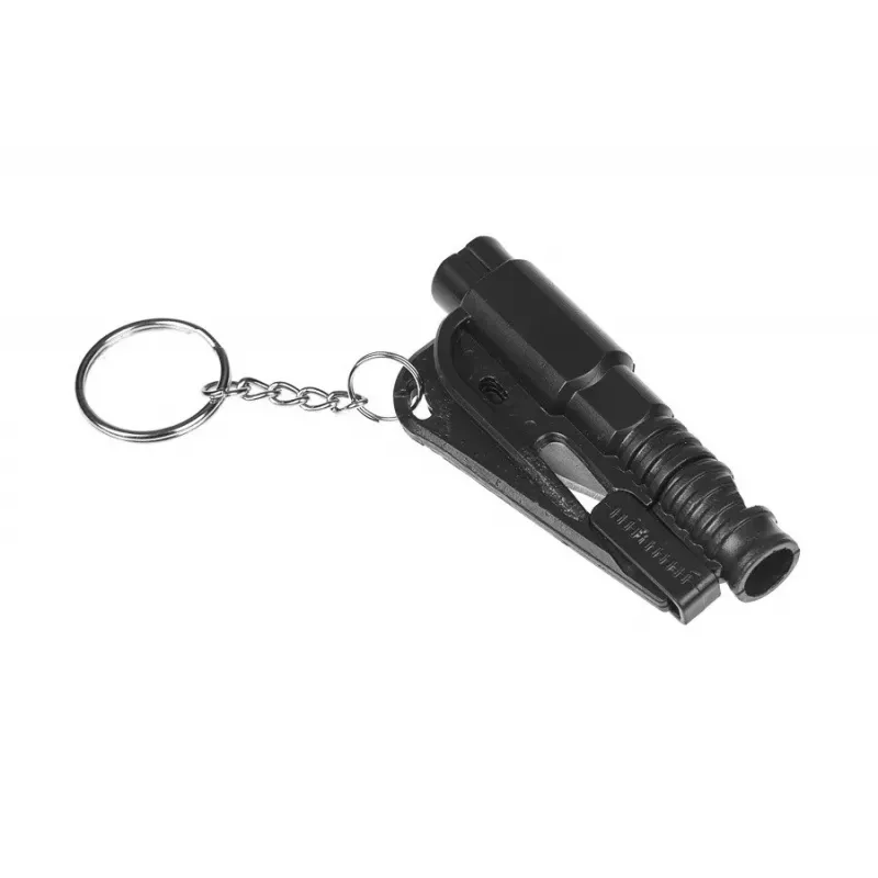 Narzędzie ratunkowe GUARD YC-004-BL — nóż do paska z gwizdkiem, zbijakiem do szyb, technopolimer, 75×35×15 mm, 100 g