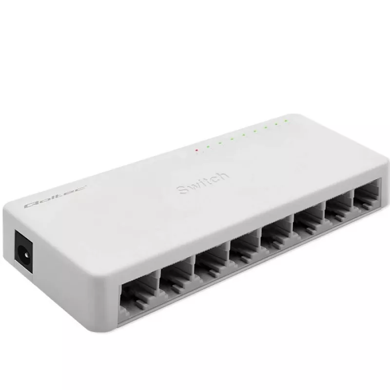 Przełącznik sieciowy Qoltec 8xRJ45 1000Mbps LAN