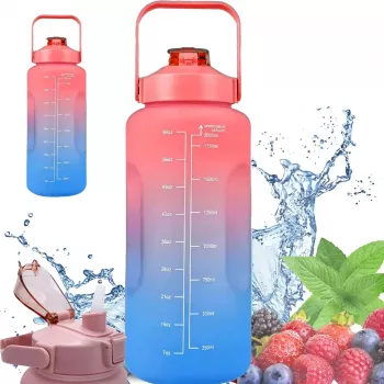 Butelka motywacyjna Extralink, 2000 ml, czerwono-niebieska, BUT-994
