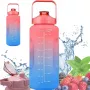 Butelka motywacyjna Extralink, 2000 ml, czerwono-niebieska, BUT-994