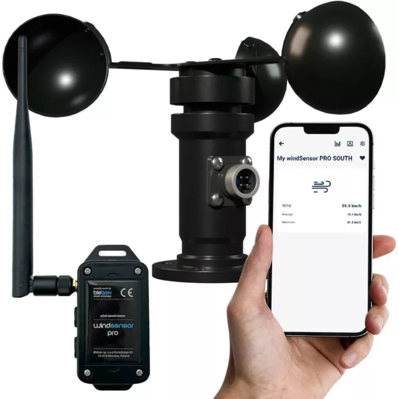Czujnik wiatru bleBox Wind sensor pro 37863 z łącznością Bluetooth