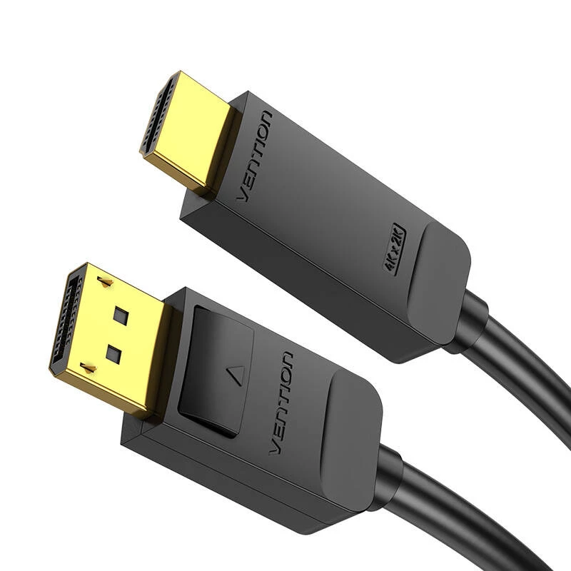 Kabel przejściowy DisplayPort na HDMI Vention HAGBH, 2 m, czarny, średnica 7 mm