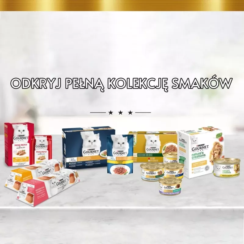 Mokra karma dla kota w saszetkach Purina Gourmet Gold Savoury Cake Mix 48×85 g, dla dorosłych kotów, 74% wilgotności, 17% białka