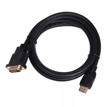 TB HDMI-DVI-kabel 1,8 M. gold-braided, DVI 24 + 1