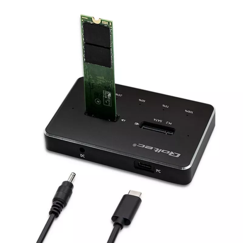Qoltec 50310 Stacja dokująca do dysków 2x SSD M.2 SATA NGFF USB Type C