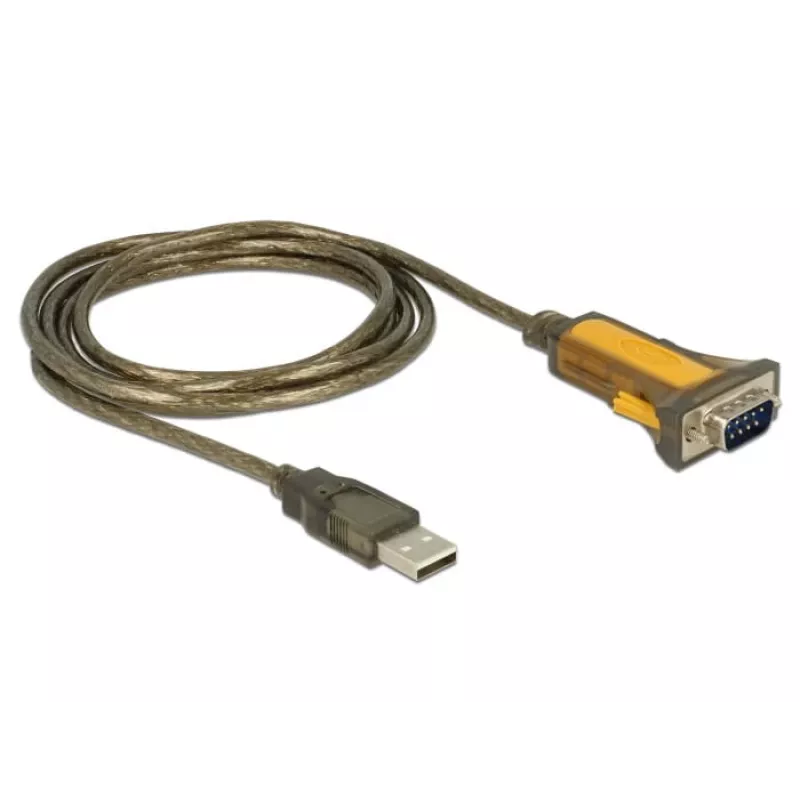 Kabel szeregowy DeLOCK 65840 USB Typ-A DB-9 1,5 m Czarny Żółty