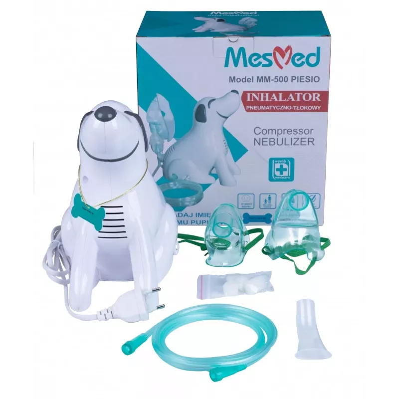 Inhalator Mesmed MM-500 Piesio przenośna konstrukcja pneumatyczno-tłokowa