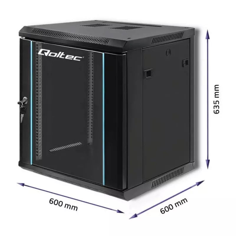 Szafa rackowa 19 cali QOLTEC 54467, 12U, 600x635x600 mm