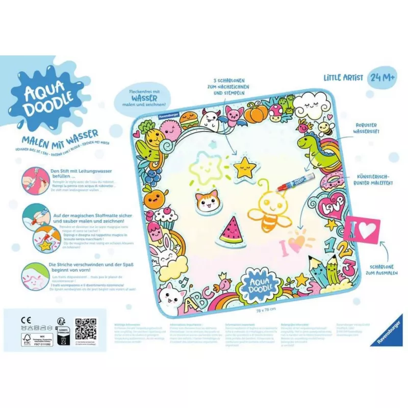 Mata wodna do rysowania dla dzieci Ravensburger Little Artist Wielokolorowa