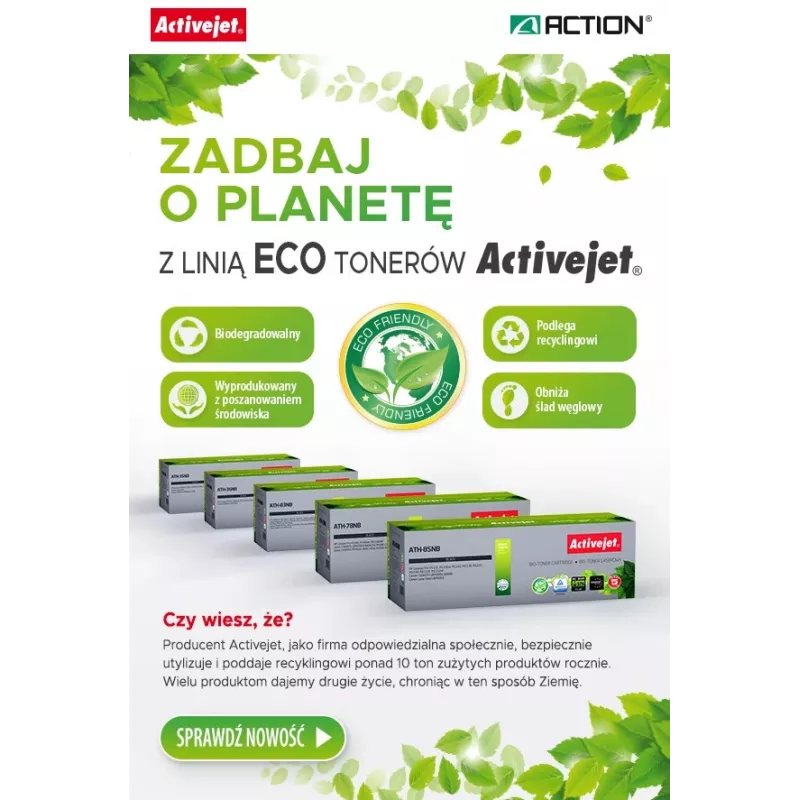 Kompatybilny toner ActiveJet ATH-36NB Supreme do Canon/HP, czarny, 2000 stron, pojedyncze opakowanie