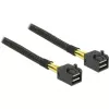 Delock - Wewnętrzny kabel SAS - SAS 6Gbit/s - 4x Mini SAS HD (SFF-8643) do 4x Mini SAS HD (SFF-8643) - 1,0 m - dla P/N: 62703, 62704 (83387)