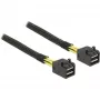 Delock - Wewnętrzny kabel SAS - SAS 6Gbit/s - 4x Mini SAS HD (SFF-8643) do 4x Mini SAS HD (SFF-8643) - 1,0 m - dla P/N: 62703, 62704 (83387)