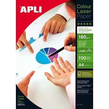 Papier fotograficzny APLI 11817 Biały Błyszczący 160g 100 arkuszy