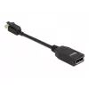 DeLOCK - Adapter DisplayPort - Mini DisplayPort (M) z zatrzaskiem na DisplayPort (W) - DisplayPort 1.4 - 15 cm - bezhalogenowy, obsługa 8K - czarny (65978)