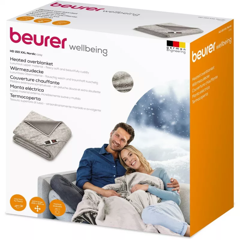 Beurer HD 150 XXL koc elektryczny, nadający się do prania, 6 poziomów ciepła