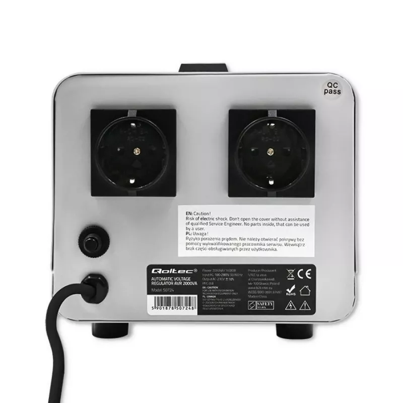 Qoltec 50724 Automatyczny Stabilizator Napięcia AVR 2000VA