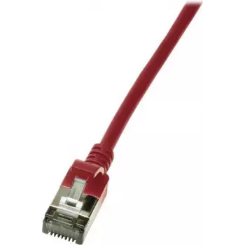 Kabel sieciowy LogiLink cienki U/FTP Czerwony RJ-45 Cat6a 0,3m