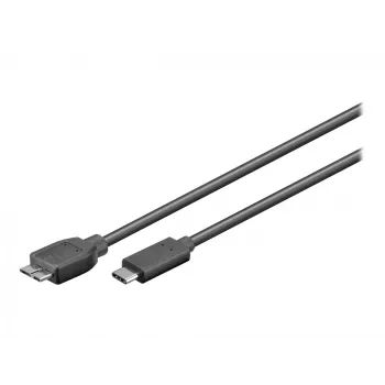 Wentronic goobay - Kabel USB - Micro-USB Typ B (M) do USB-C (M) - USB 3.1 - 60 cm - odwracalna wtyczka C (67995)