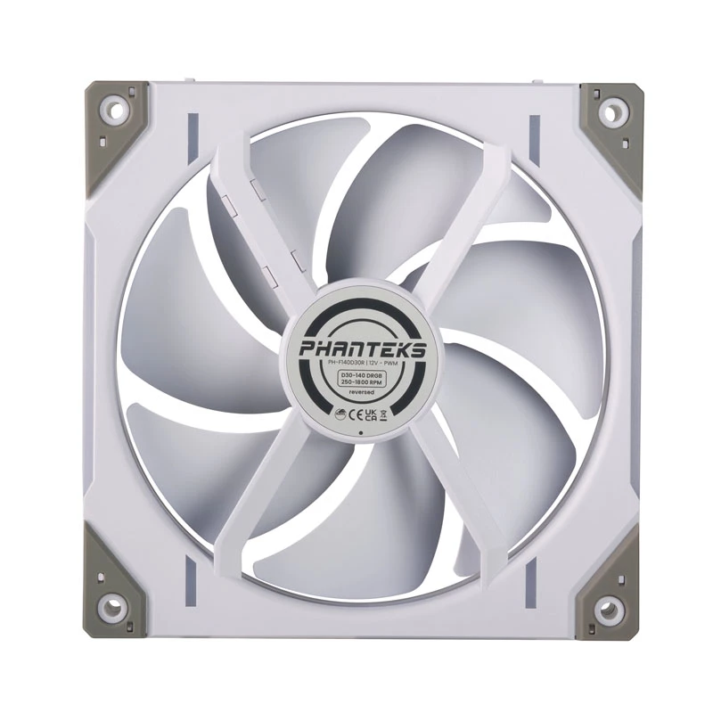 Wentylator Phanteks D30-140 14 cm Biały 250-1800 RPM 32.1 dB