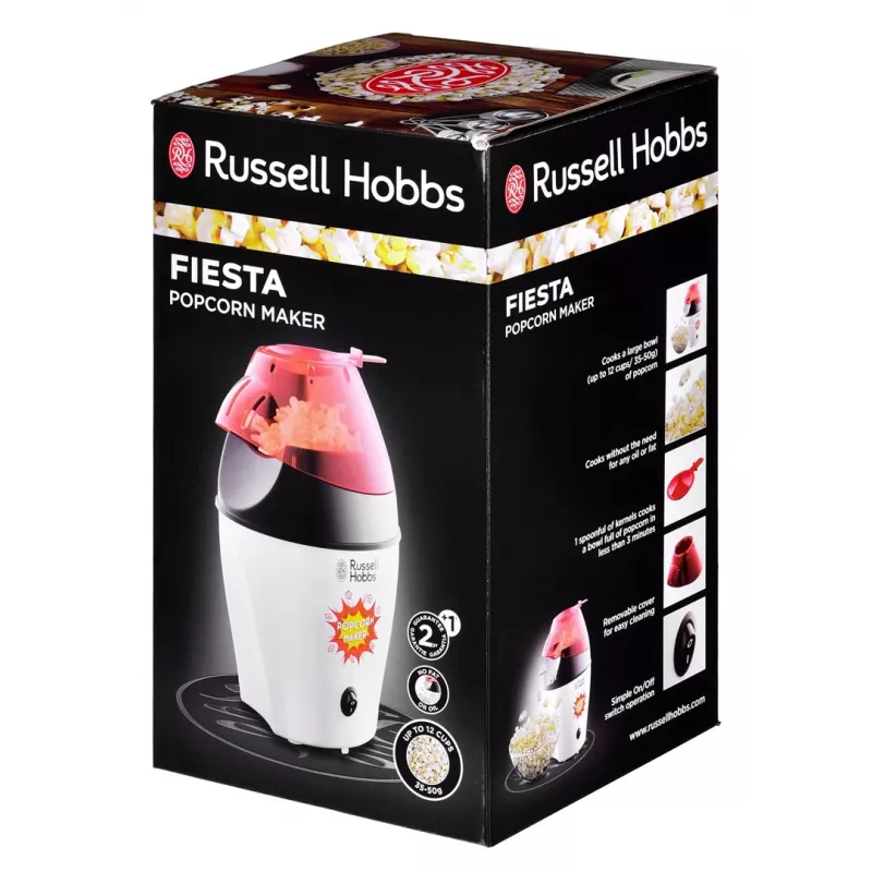 Russell Hobbs Fiesta maszyna do popcornu Czarny, Czerwony, Biały 1200 W
