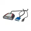 Portable VGA video splitter, 2x, 250MHz, VGA, 2x VGA, szary, 250 MHz, 0.65 m, 1920 x 1440