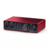 Interfejs audio Focusrite Scarlett 2i2 4. generacji — 2-we/2-wy USB-C, 24-bit/192 kHz, przedwzmacniacze 69 dB, desktop, czarny/czerwony