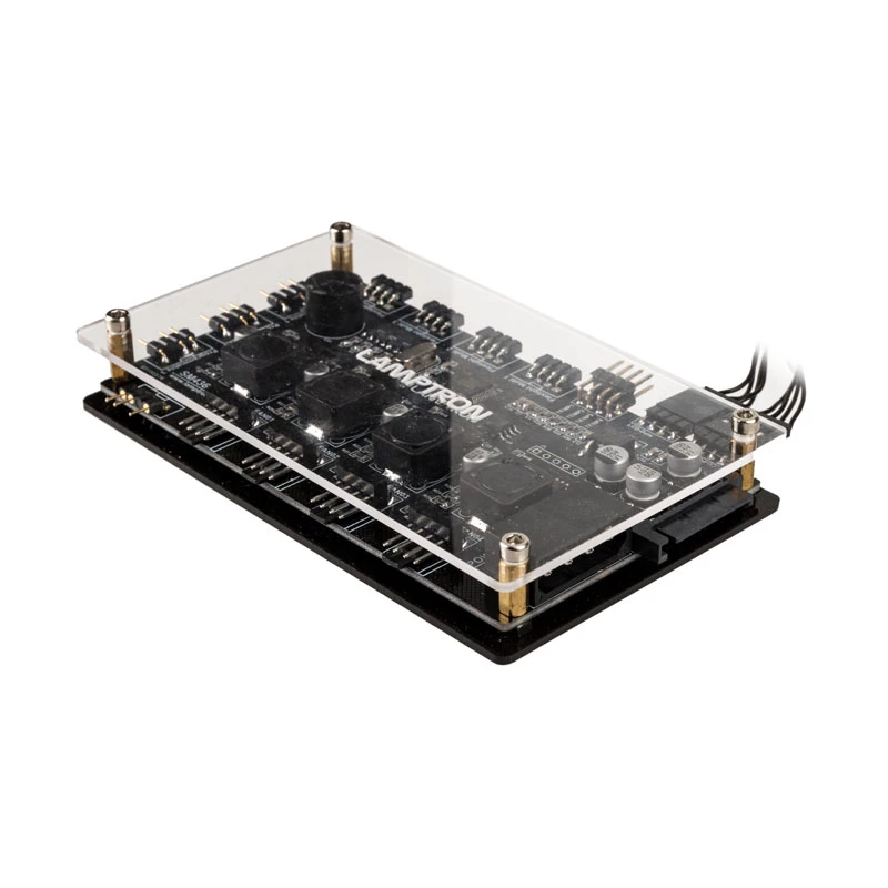 Kontroler wentylatorów PCI i LED RGB Lamptron SM436, czarny