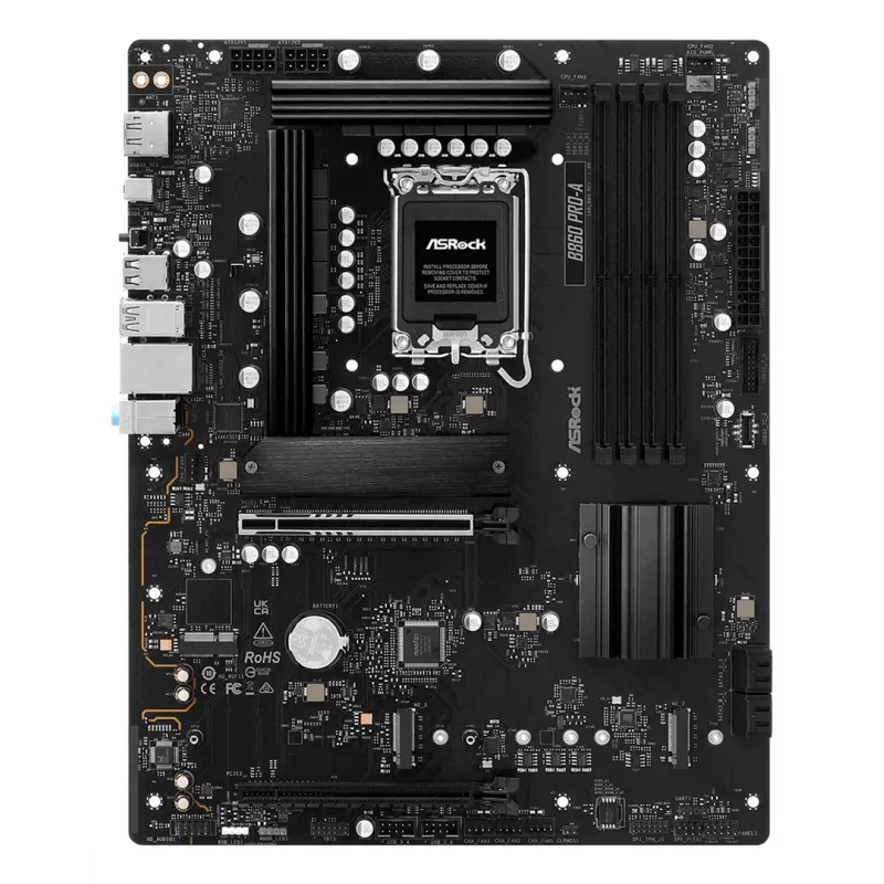 Płyta główna ASRock B860 Pro-A — Intel B860 ATX, LGA 1851, DDR5, 4x DIMM, 256GB, 2.5Gb LAN, 1x M.2, 4x SATA III