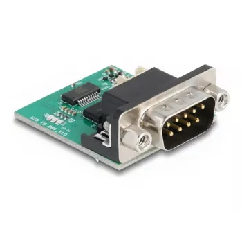 DeLOCK 90781 Konwerter szeregowy Repetytor Izolator USB 2.0 RS-232 Czarny Zielony
