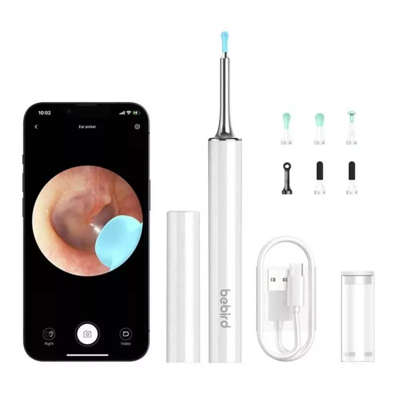 Środek do czyszczenia uszu Bebird T15 Smart Visual biały — wizualny otoskop do czyszczenia uszu