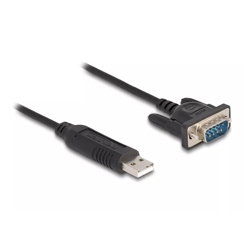DeLOCK Adapter USB 2.0 na szeregowy RS-232 50 cm FTDI Czarny