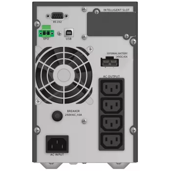 Zasilacz awaryjny UPS PowerWalker VFI 1000 TGB — 1 kVA (900 W), konwersja podwójna online, 4× gniazda C13, USB, RS-232, EPO