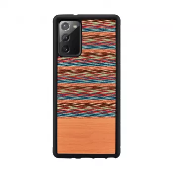 Etui do smartfona man and wood na Samsung Galaxy Note 20 — brązowa krata, czarne wnętrze