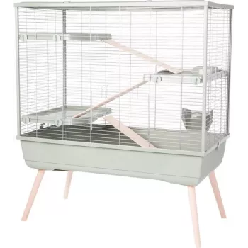Klatka dla królika ZOLUX Neolife 100 XL zielona — metal/plastik, 990×540×1140 mm, odstęp prętów 15 mm, dla królików 10–15,9 kg