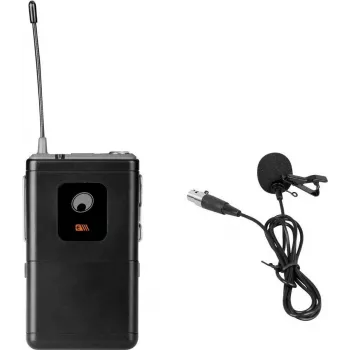 Mikrofon krawatowy Omnitronic UHF-E Series 826,1 MHz z nadajnikiem bezprzewodowym